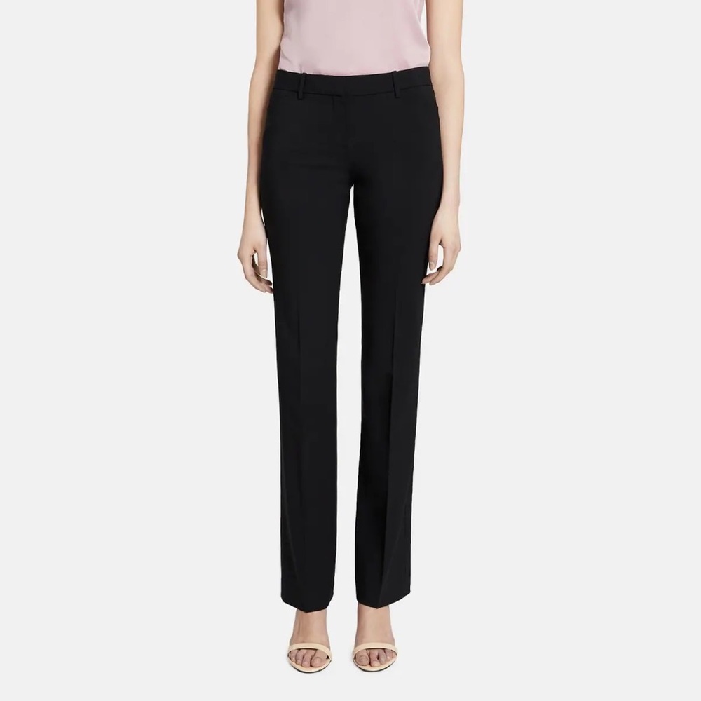 Theory mini flare trousers.